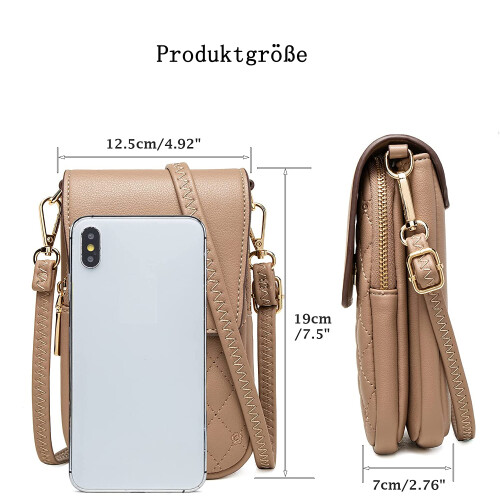 Γυναικείες Τσάντες Κινητού Crossbody, Μικρή Τσάντα από Vegan Δέρμα Premium με Θήκες Καρτών 1