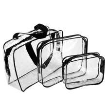 Tragbare, leichte, transparente Kosmetiktasche, TSA-zugelassene Reise-Kulturtasche, mit Reißverschluss, wasserdicht und auslaufsicher, ca. 1 Liter