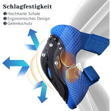 Kinderschutzausrüstung, Ellbogenschoner – Umfassender Schutz für Kinder. Enthält 2 Knieschoner, 2 Ellbogenschoner und 2 Handgelenkschoner.