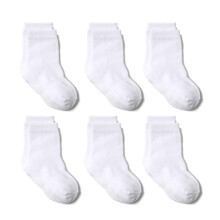 Chaussettes antidérapantes pour bébés, en tissu doux pour la peau et respirant, faciles à enfiler et à retirer, avec large bord-côtes pour les