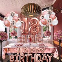 Décorations pour fête d'anniversaire, design pailleté pour des célébrations inoubliables, ballons gonflés à l'air avec ruban de soie, motifs