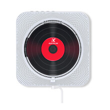 Bärbar CD-spelare med Bluetooth 5.0, Hi-Fi Bluetooth-högtalare med kristallklart stereoljud och väggmonterbar design