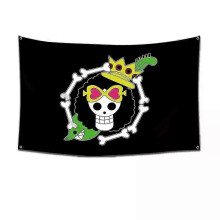 (60 x 90 cm, 5722-12) One Piece Pirate Skull Flag Home Bedroom Wall Decor Banner Painting Luffy Straw Hat Pirates Flag Toy Stapestries Wall Stickers