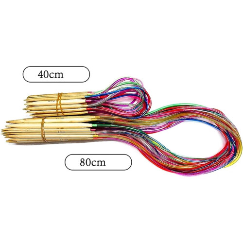 Circular knitting needles, 18piece set, 40–120 cm, for web projects 2