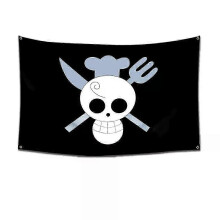 (60 x 90 cm, 5722-25) One Piece Pirate Skull Flag Home Bedroom Wall Decor Banner Painting Luffy Straw Hat Pirates Flag Toy Stapestries Wall Stickers