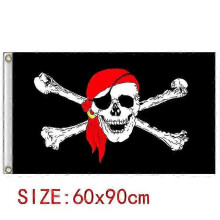 (60 x 90 cm, 5722-35) One Piece Pirate Skull Flag Home Bedroom Wall Decor Banner Painting Luffy Straw Hat Pirates Flag Toy Stapestries Wall Stickers