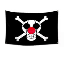 (60 x 90 cm, 5722-4) One Piece Pirate Skull Flag Home Bedroom Wall Decor Banner Painting Luffy Straw Hat Pirates Flag Toy Stapestries Wall Stickers