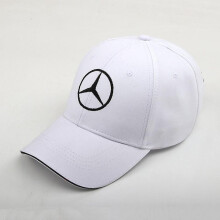 (White) Cotton Adjustable Baseball Cap Snapback Outdoor Casual Hat For Mercedes Benz Amg Logo W203 W204 W205 W210 W211 W212 W213 C63 G63