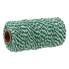 Cotton Baker's Twine 100M Green White Cord for Gift Wrapping DIY Crafts Decor and Gardening