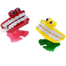Wind Up Chattering Teeth Toy - Fun Walking Dentures for Kids - Novelty Dental Decor Gift