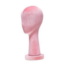 (Height 40cm, Pink) Mannequin Head Hat Holder Hat Display Stand for Styling Headdress Home Decor Height 40cm Apricot