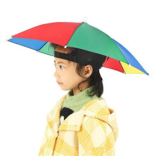 (For Redmi Buds 6 lite, B) Kids Umbrella Hat with UV Protection Foldable Rain Sun Shield for Outdoor Adventures Adjustable Strap
