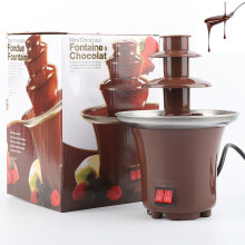 Electric Chocolate Fondue Fountain with Elegant Tiered Design for Parties, Stainless Steel