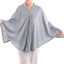 Lactation Cover Cotton Nursing Shawl For Mom Wearable Nursing Sleeve Privacy Shield Outdoor Use Gray Leakproof