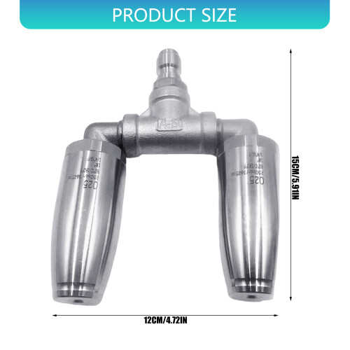 Nettoyeur haute pression, Double buse rotative à 360 degrés, 2