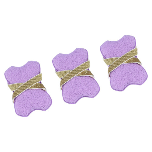 3PCS Multiuse Bath Sponge Soap Holder with Soft Foam-Purple