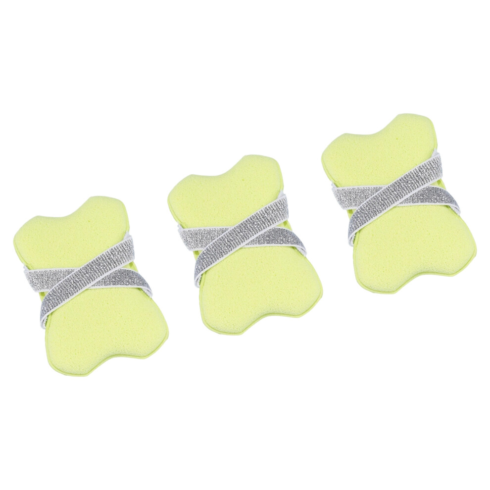 3PCS Multiuse Bath Sponge Soap Holder Soft Foaming Tool-Green