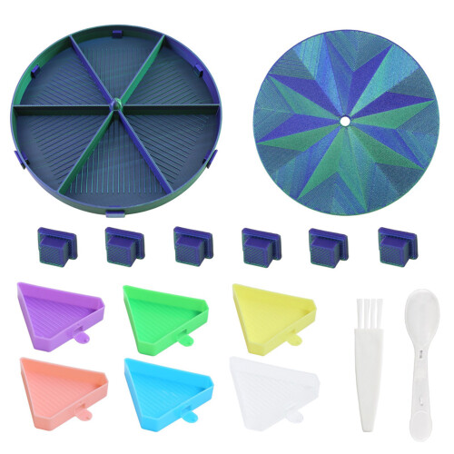 Ensemble d'outils de peinture de perles comprenant une-bleu vert
