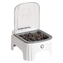 Bol de nourriture pour chats, distributeur de nourriture-Gris
