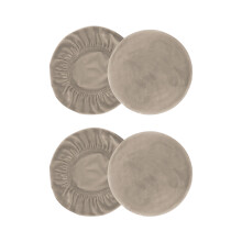 Silver Velvets Dehnbarer Stuhlbezug mit waschbarem-Graubraun