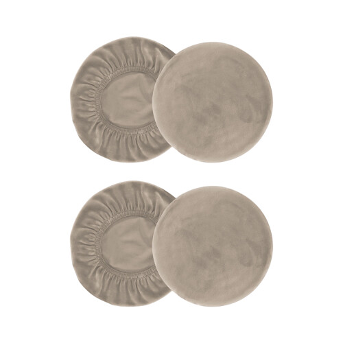 Silver Velvets Dehnbarer Stuhlbezug mit waschbarem-Graubraun
