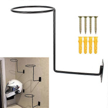 (Black) Motorcycle Helmet Wall Display Rack Hat Paint Black Rack Wig Hanging Display Rack Iron Helmet Rack