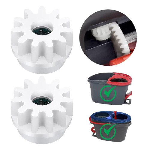 6Pieces Wear Resistant Mop Gear Part for Simple Replacement-Red 2