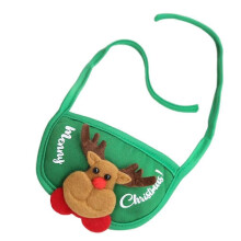 (Green Stick Deer) Pet Dog Christmas Saliva Towel Hat Cartoon Pet Christmas Hat Universal Pet Hat Bib Colorful Pet Party Decorative Hat