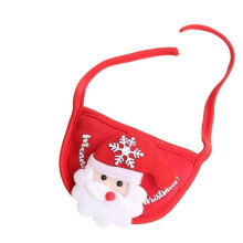 (Red Stick Elderly) Pet Dog Christmas Saliva Towel Hat Cartoon Pet Christmas Hat Universal Pet Hat Bib Colorful Pet Party Decorative Hat