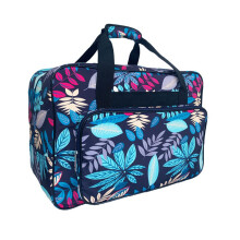 Travel Storage Bag Sewing Machine Carry Case Holder with Handle Organizer Tote Nylon Pressure Carrier Compartments, light blue
