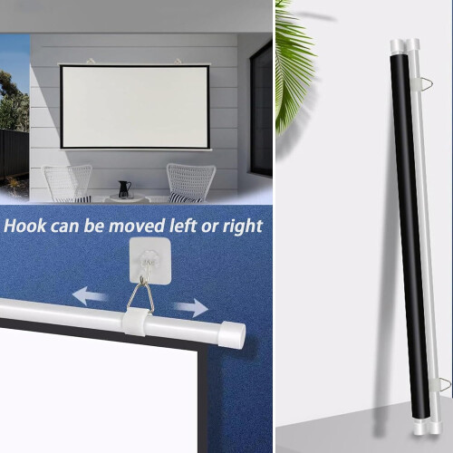 Manual PullDown Projector Screen, 72Inch, 16:9/4:3, Wall Mounted Projection Screen, Foldable, For Classrooms 1