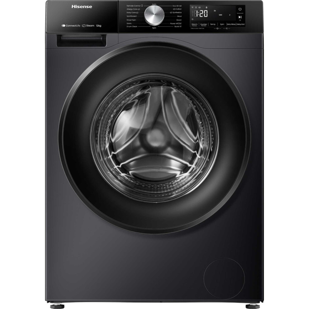 Hisense Wf3s1243bb3 Washing Machine Front-Load 12 Kg 1400 Rpm Black