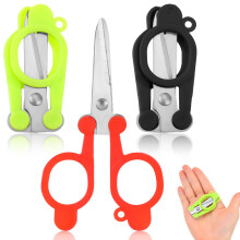 Pack of 3 Mini Scissors, Portable, Foldable for Travel, Home, Office (3 Colors)