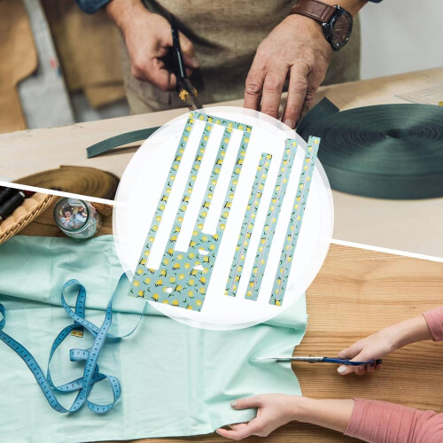 Zip Pockets Template, Lemon Pattern Acrylic Zipper Bag Tool, Sewing Templates 2