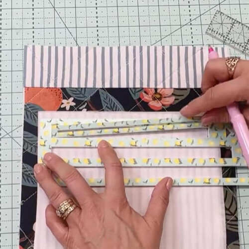 Zip Pockets Template, Lemon Pattern Acrylic Zipper Bag Tool, Sewing Templates 1