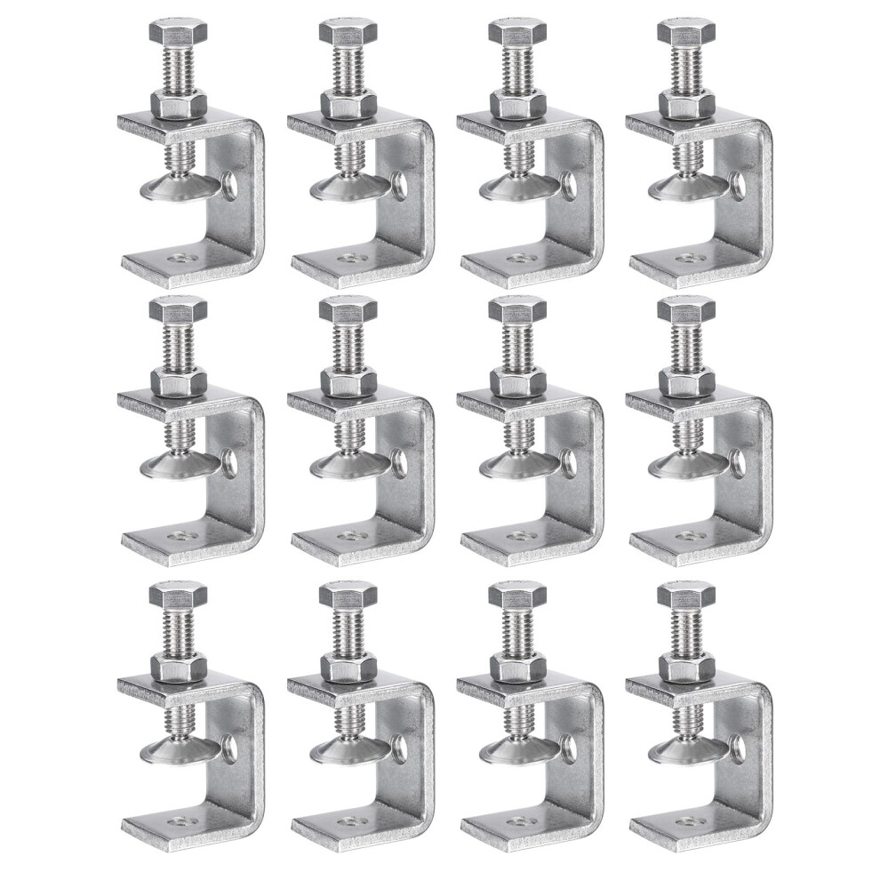 Stainless Steel Cclamp For Woodworking And Welding, 1.46Inch Jaw, 40Mm Opening, 037Mm Clamping Range, 12 Pack 9426802380101