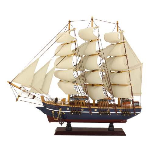 Sailing  Model  Wood with Fabric Sail 47 x 41 cm