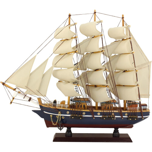 Sailing  Model  Wood with Fabric Sail 47 x 41 cm 1