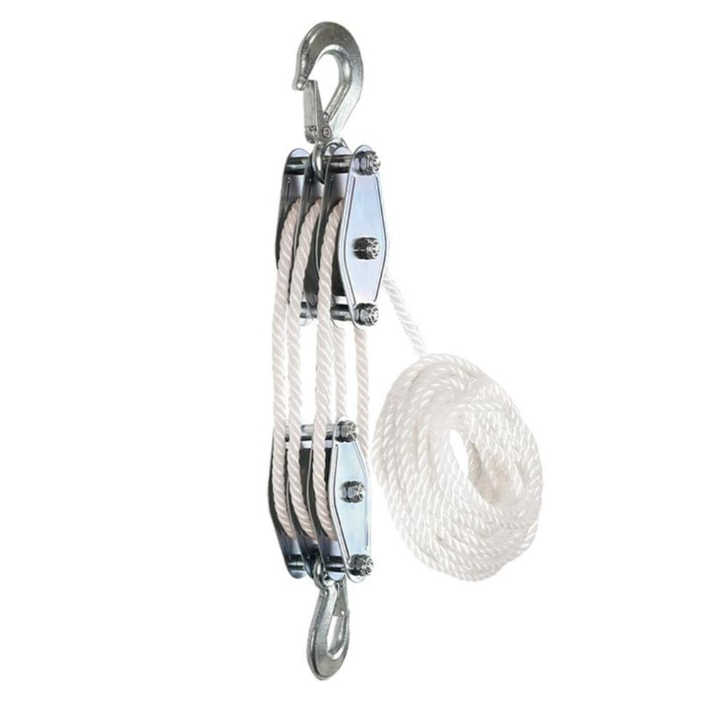 Block And Tackle Pulley System 15M Heavy Duty Rope Hoist With High Lifting Power And Breaking Strength 9189345132599
