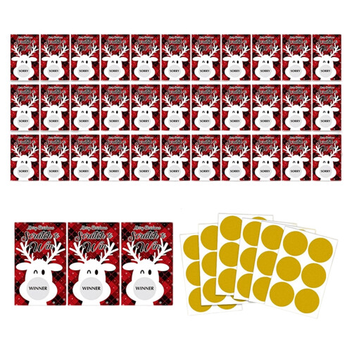 36Pcs Holiday Scratch Off Gift Vouchers Scratch Off Gift Coupon