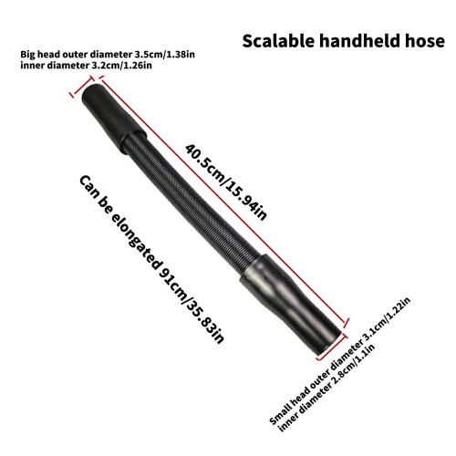 Retractable Threaded Vacuum Hose Replacement Flexible Adjustable 2