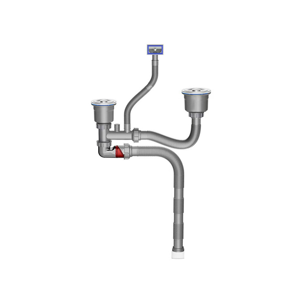 Additional Pvc Kitchen Sink Effluent Set-Double Slot Tall Cup 7696001358535