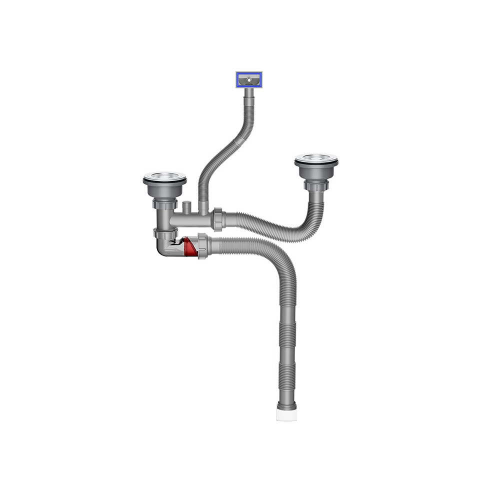 Double Bowl 110Mm Kitchen Drain Structure Modifiable Height-B 7696001359105