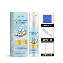 100 ml Schaum-Schuhreiniger-Set, einfache Dekantierung, Fleckenentferner für Sportschuhe und weiße Turnschuhe
