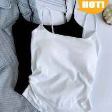 (Mix Set A, 2 Pieces, Asian One-size) Damen-Unterhemd, einfarbig, gerüschtes Design mit integriertem BH, Stretch-Nylonmischung