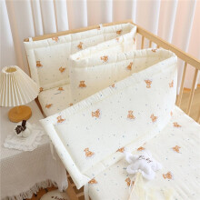 (240×30cm, N01) Ensemble de tour de lit respirant et de protection de lit pour tout-petit, protections latérales rembourrées douces