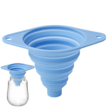 (Blue) Silikontrichter, zusammenklappbarer Trichter, langlebige Küche mit großer breiter Öffnung, Silikontrichter zum Befüllen