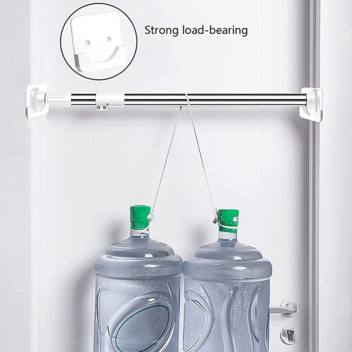 2er-Pack Duschvorhangstangenhalter mit Halterung für unebene und glatte Wände, weißes oder schwarzes ABS-Material, 2