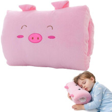 (1pcs, Pig) Handwärmer-Handkissen für Kinder, Winter, Cartoon-Plüsch, schwache Klasse, Armkissen, Reiseutensilien,