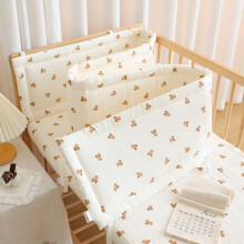 (150X28cm, P5) Juego de parachoques ajustable para cuna y protector de cabecera, protectores laterales de cama para cunas de